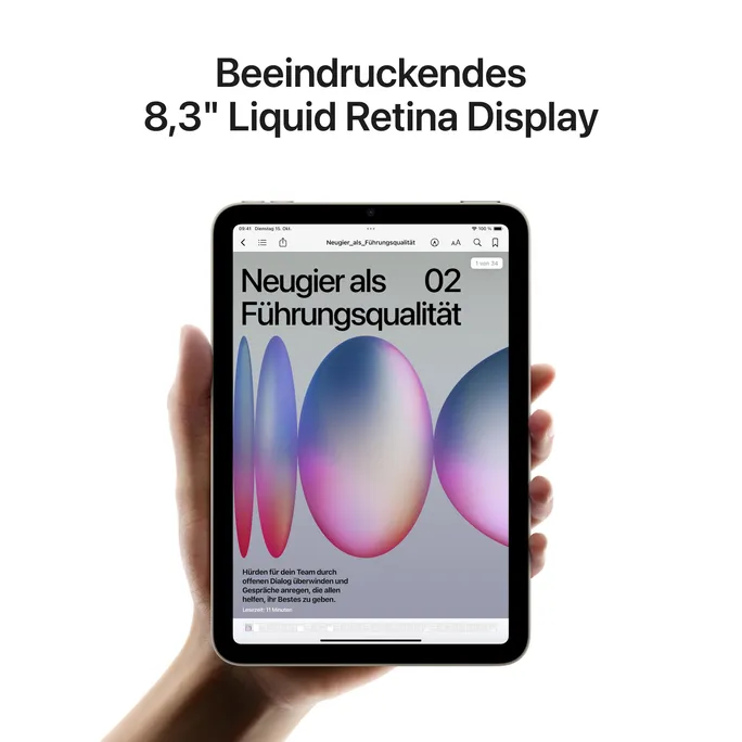 Apple iPad mini 2024 WiFi + Cellular 128 GB Space Grau MXPN3NF/A – Bild 5