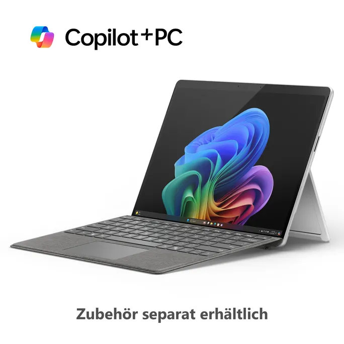 Microsoft Surface Pro (11. Edition) Copilot+ PC 13" 2in1 Platin Snapdragon® X Plus 16GB/512GB SSD Win11 EP2-08345 – Bild 2