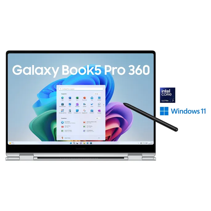 SAMSUNG Galaxy Book5 Pro 360 16" Platin AMOLED Ultra 7 258V 32GB/1TB SSD Win11 Copilot+PC – Bild 4