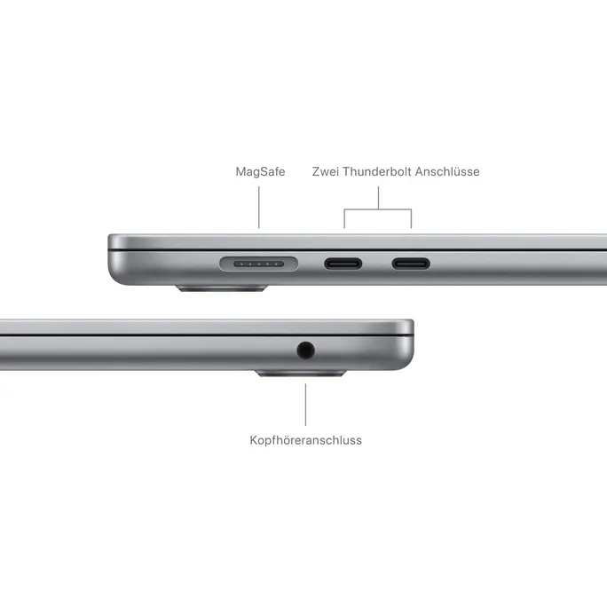 Apple MacBook Air 15,3" 2024 M3/24/256GB SSD 10C GPU Space Grau 70W BTO – Bild 5