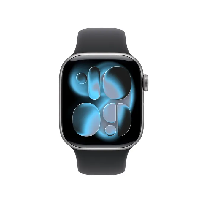 Apple Watch Series 11 GPS + Cellular 42mm Space Grey Aluminium Gehäuse mit Sport Band (black) - S/M – Bild 2
