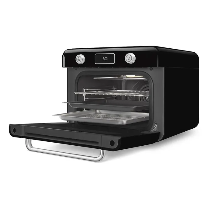 Smeg 50's Style Kombi-Tisch-Dampfbackofen Schwarz – Bild 5