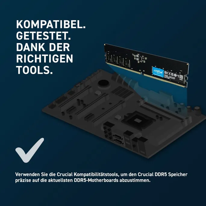 16GB (1x16GB) Crucial DDR5-4800 CL40 RAM Speicher – Bild 3