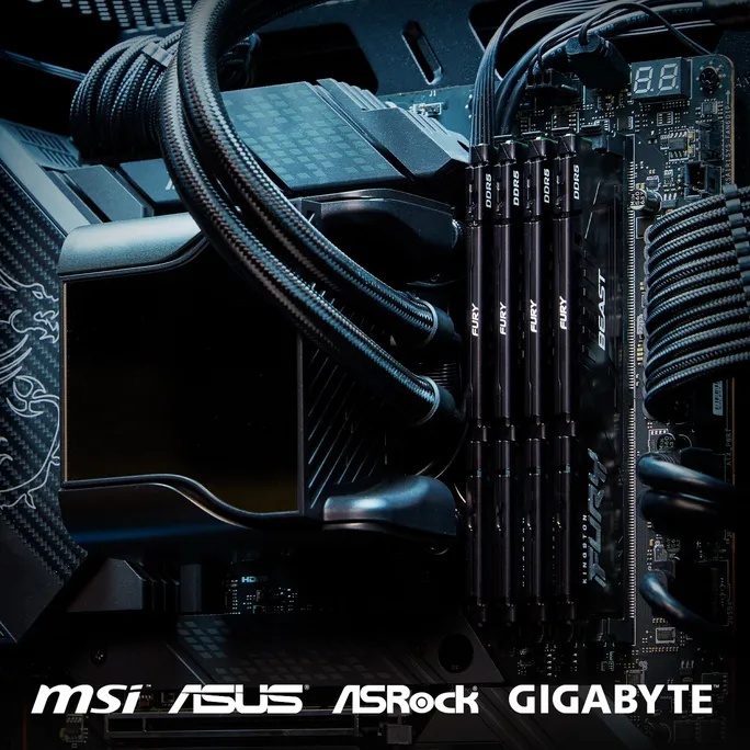 32GB (2x16GB) KINGSTON FURY Beast DDR5-5600 CL36 EXPO RAM Gaming Arbeitssp. Kit – Bild 3