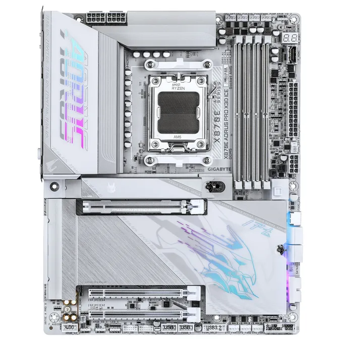 GIGABYTE X870E AORUS PRO X3D ICE WIFI7 ATX Mainboard Sockel AM5 HDMI – Bild 3
