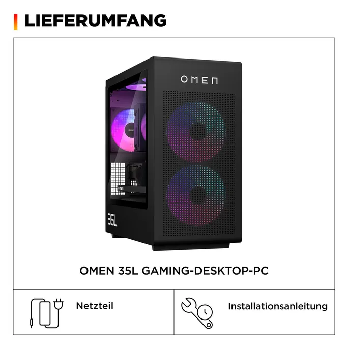 HP OMEN GT16-1470ng 35L Gaming Desktop Ryzen™ 7 9800X3D 32GB/1TB SSD RTX 5070 Win11 – Bild 3